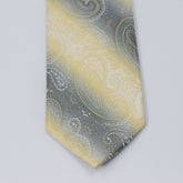 GREY & GOLD PAISLEY FESTIVE TIE